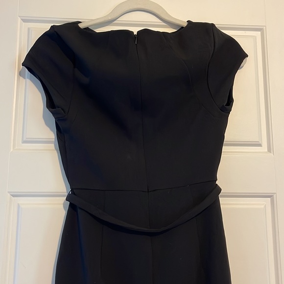 Express black midi dress with belt - Picture 3 of 4